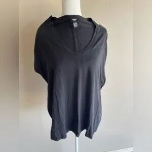 Elegant Charcoal V-Neck Tee
